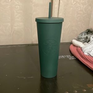 Dark Green Starbucks Cup